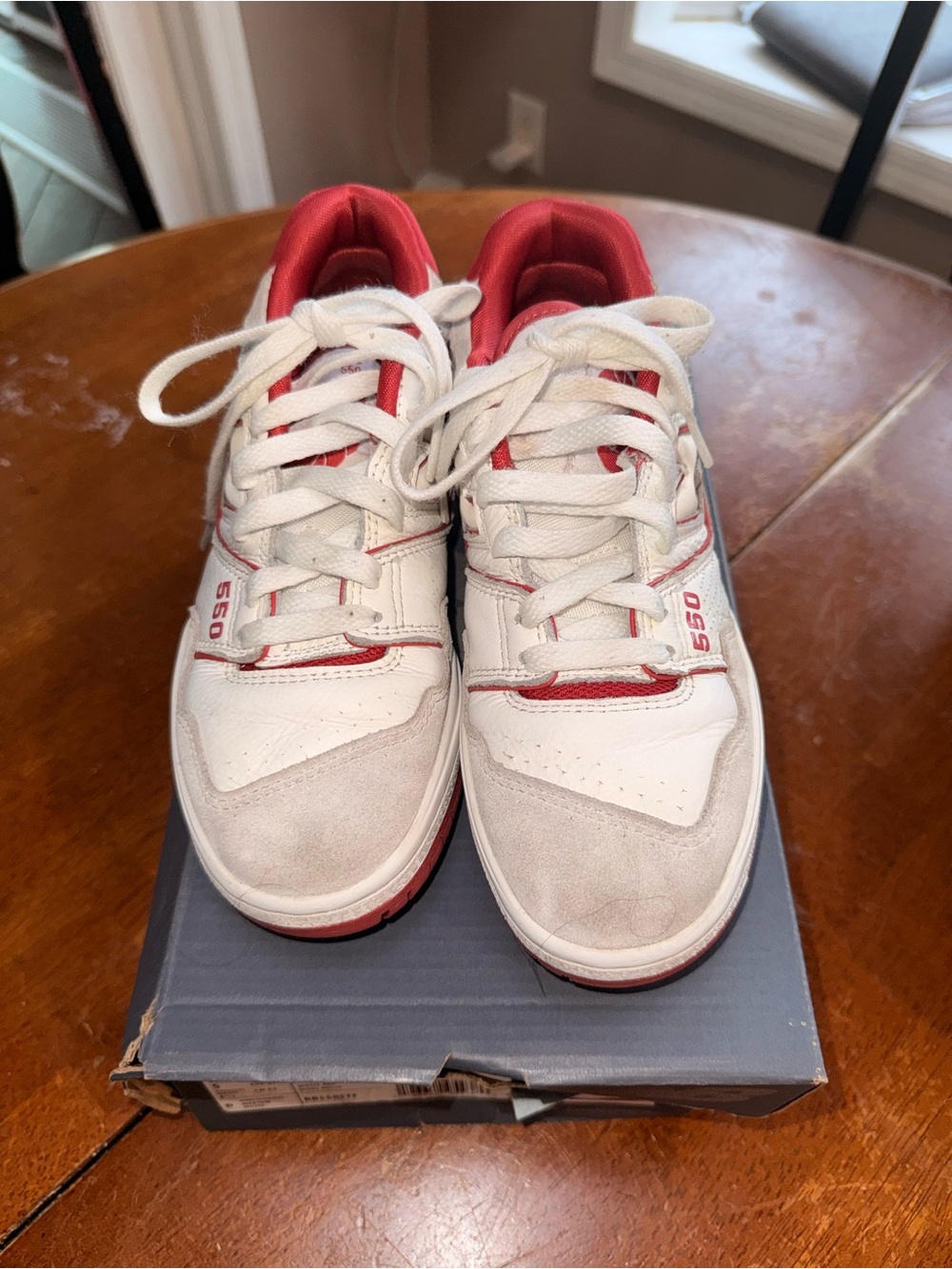 New Balance 550 BB550STF White Red Sneakers Men’s 5 Women’s 6.5 w/ Box